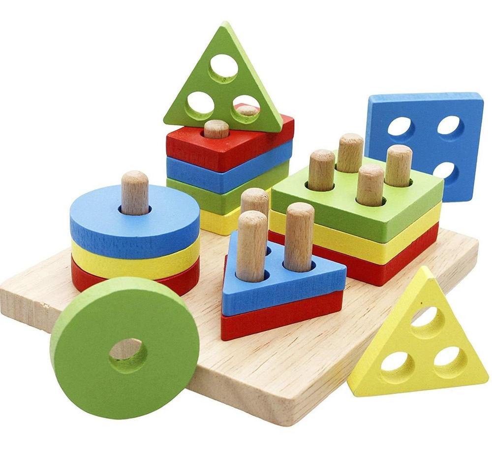 Wooden Shapes Sorter Toy for Kids – Educational Learning & Matching Game